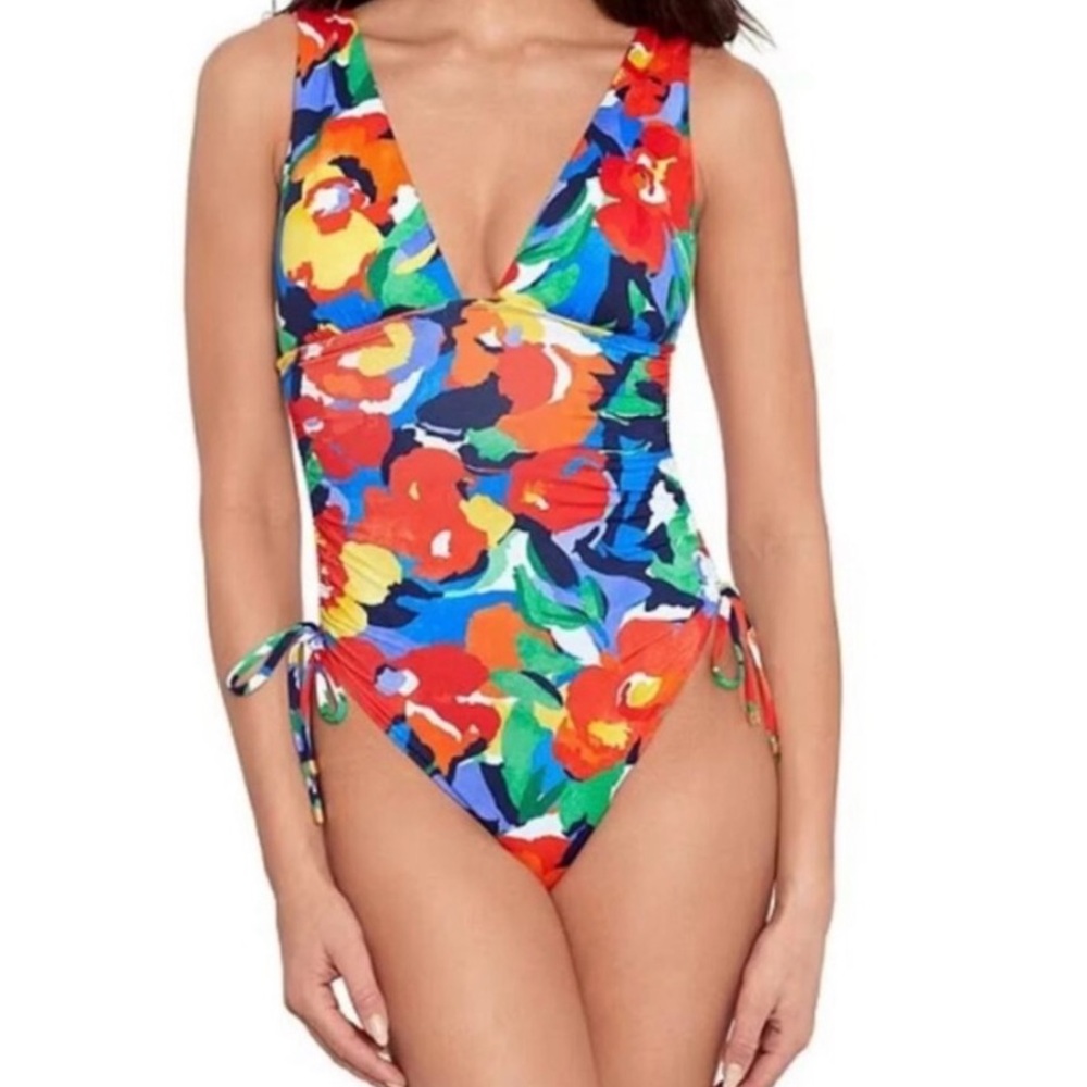 Lauren Ralph Lauren Floral One Piece
Swimsuit Size 10